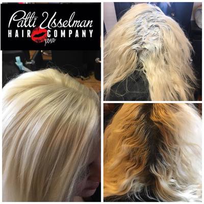 PLATINUM BLONDE RETOUCH BEFORE AND AFTER